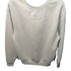 Comfrt Signature Crew Embroidered Crewneck Sweatshirt Tan
